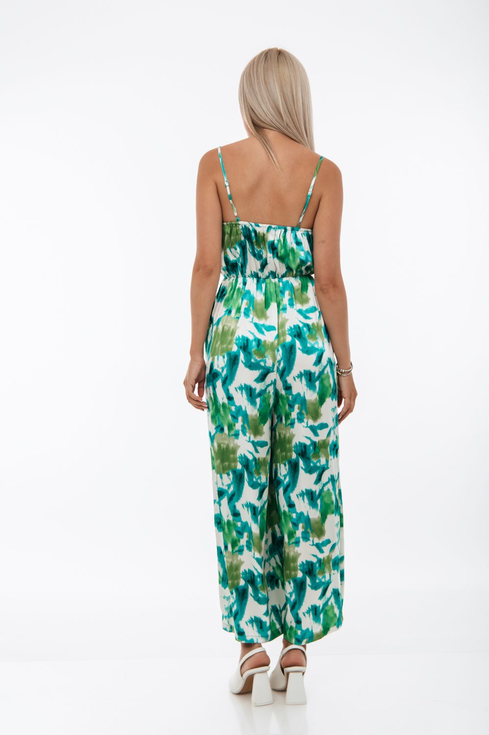 Ολόσωμη φόρμα εμπριμέ satin