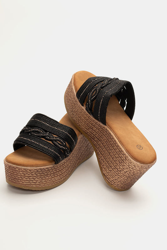 Πλατφόρμες με Ψάθα & Strass