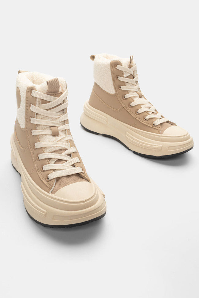 Sneakers μποτάκια με γούνα