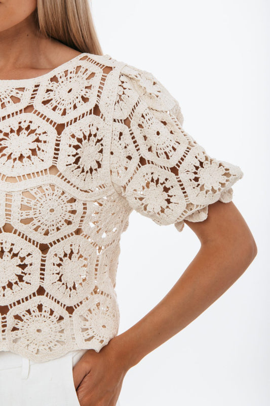 Top cropped crochet