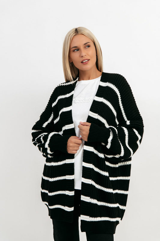 Ζακέτα πλεκτή ριγέ