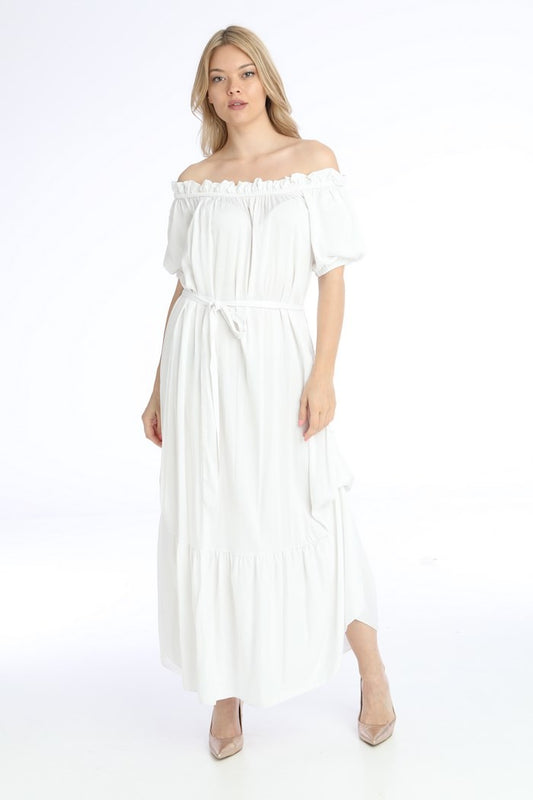 Φόρεμα strapless με σούρες και πιασίματα