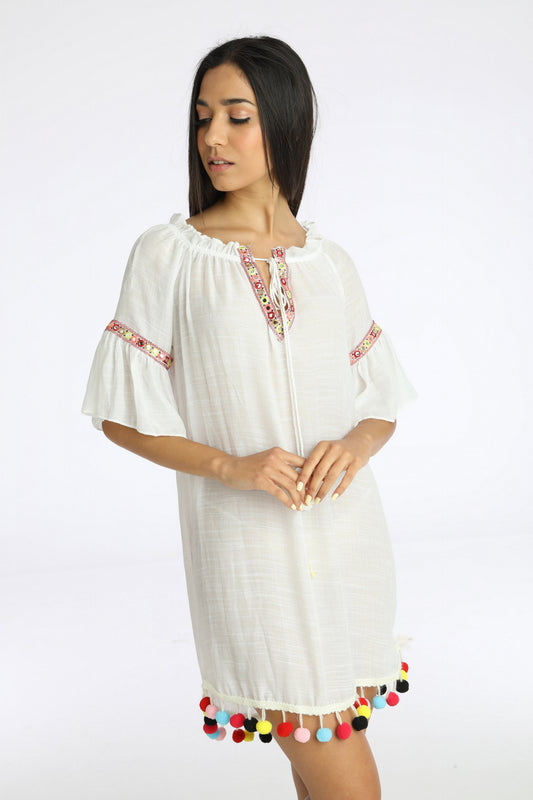 Καφτάνι με pom pom