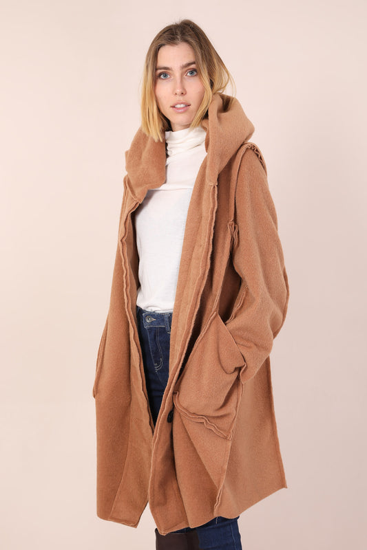 Jacket ημιμάλλινο με κουκούλα