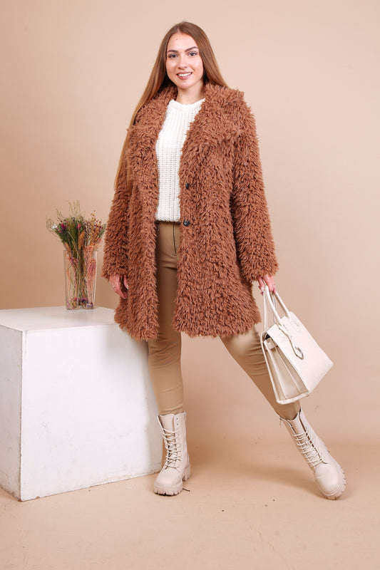 Ημίπαλτο μάλλινο μπουκλέ