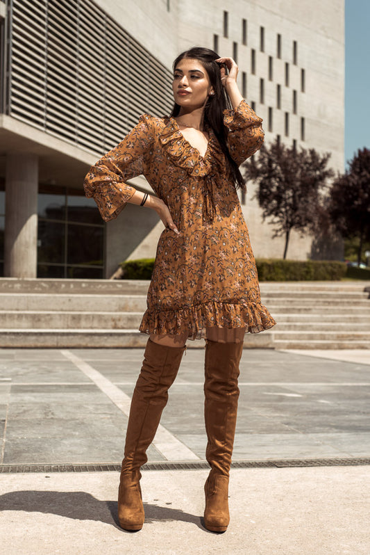 Φόρεμα mini/midi floral