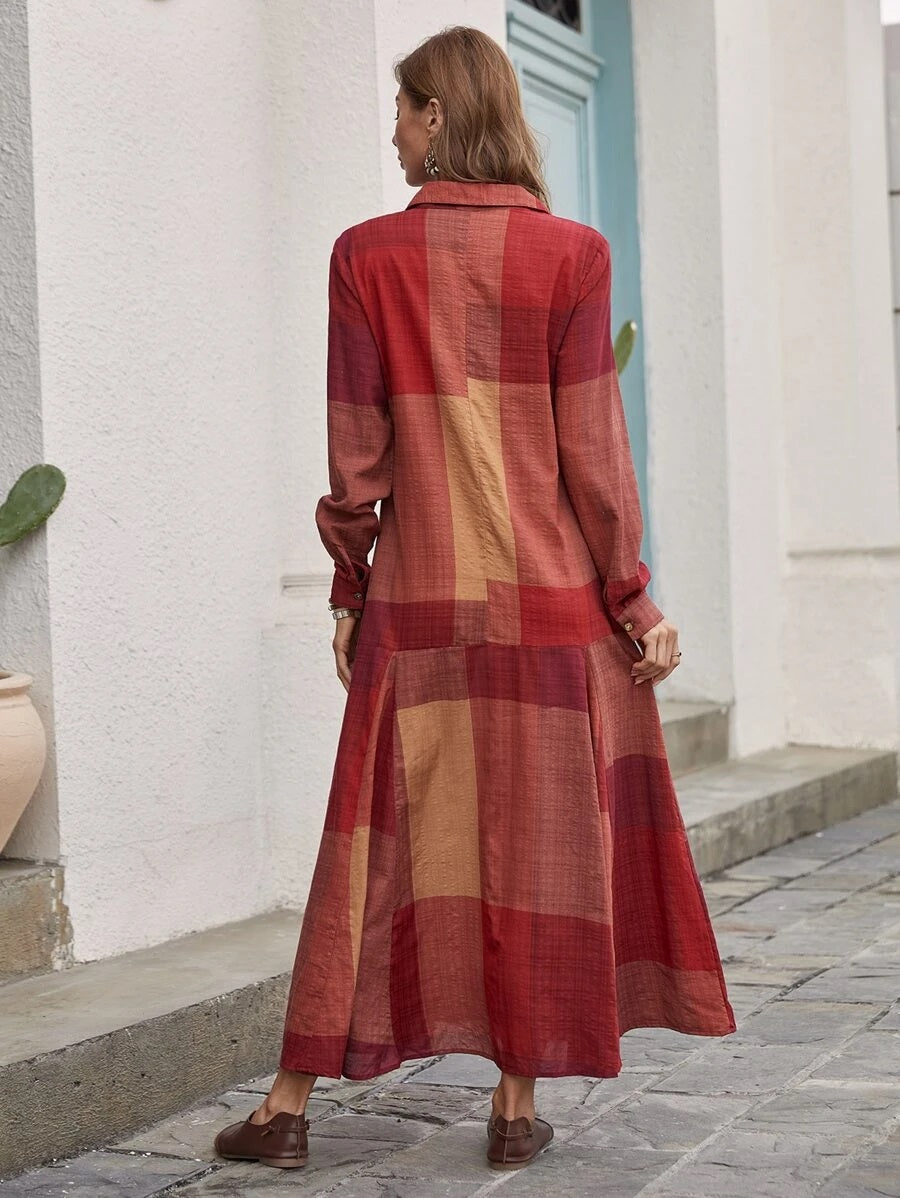 Φόρεμα maxi patchwork