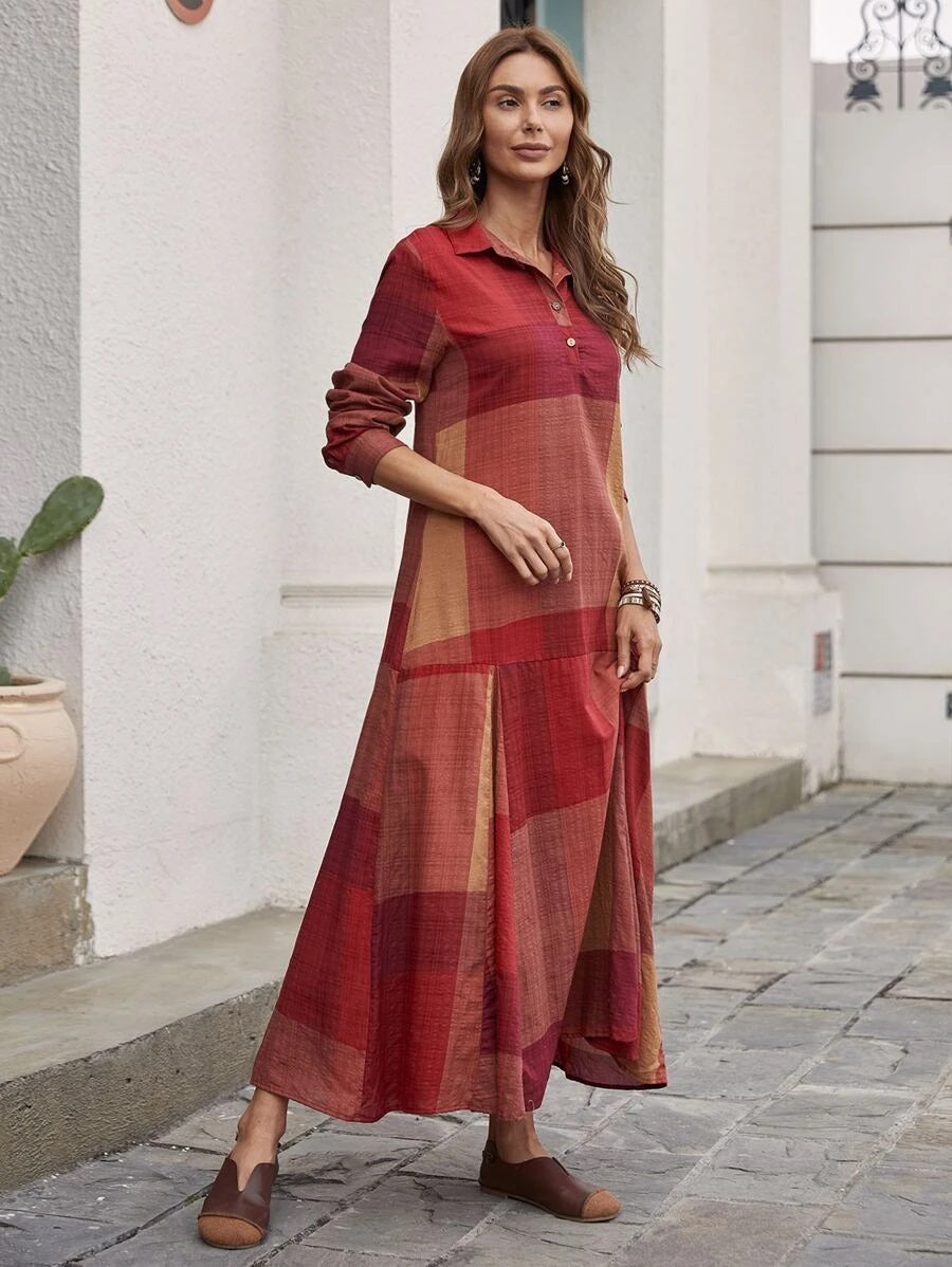 Φόρεμα maxi patchwork