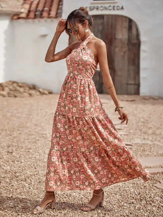 Φόρεμα maxi boho floral