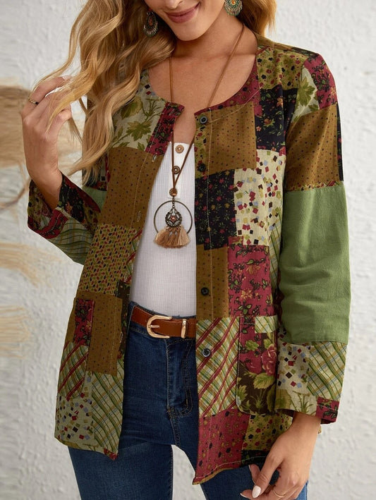 Πουκάμισο με τύπωμα patchwork