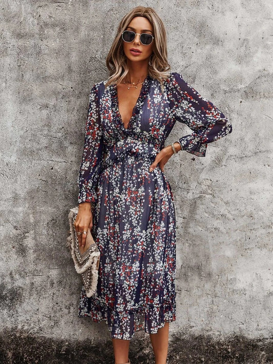 Φόρεμα midi/maxi με βολάν