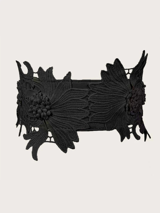 Flower Decor Corset Belt