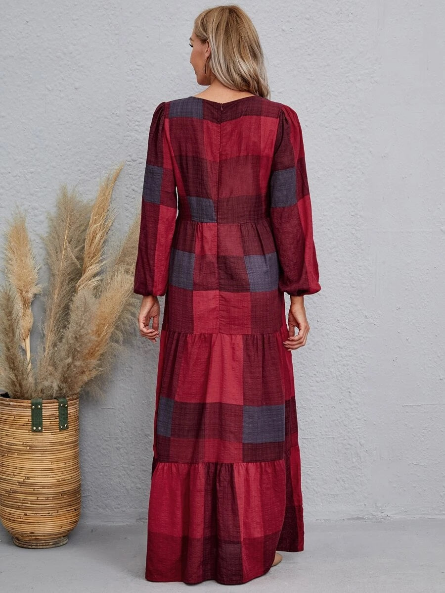 Φόρεμα maxi patchwork