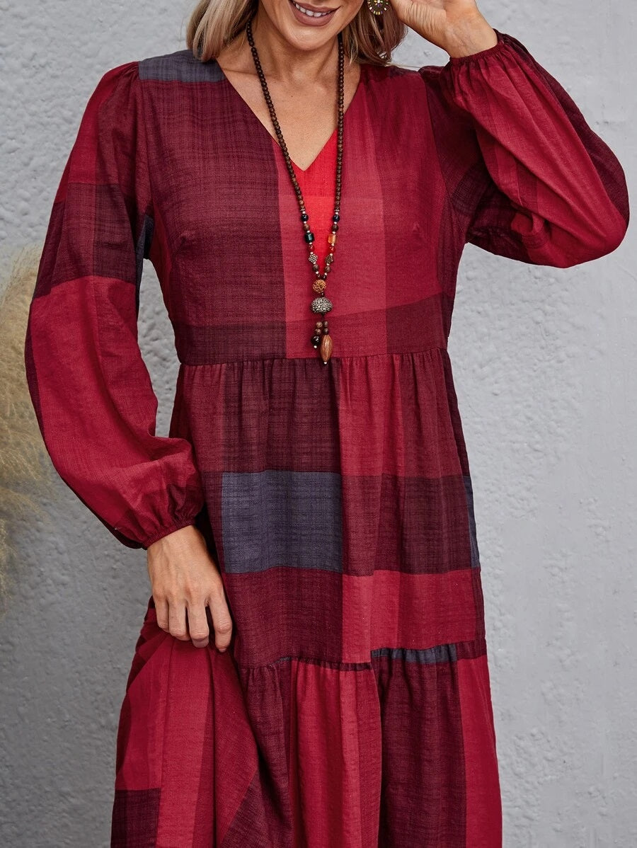Φόρεμα maxi patchwork