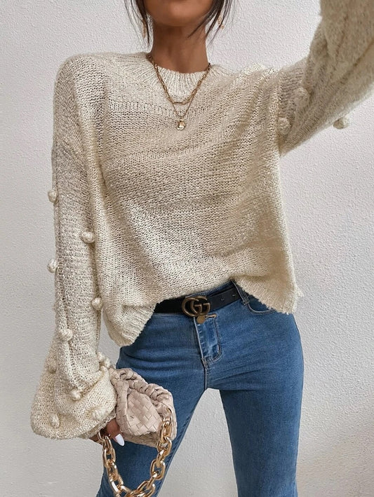 Pullover πλεκτό pom pom