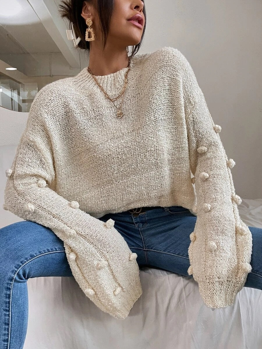 Pullover πλεκτό pom pom