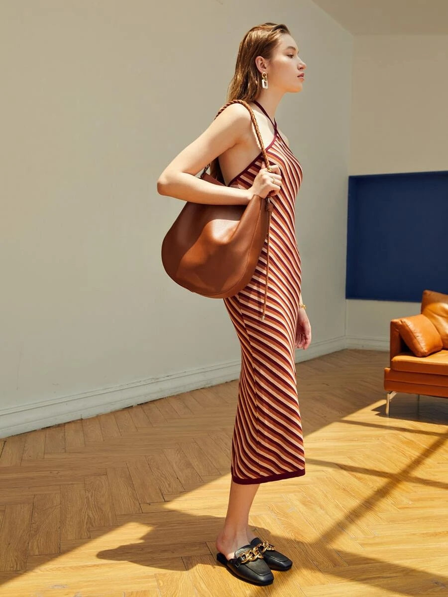 Braided Handle Bucket Bag