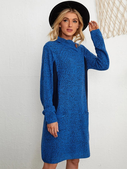 Φόρεμα πλεκτό με γιακά