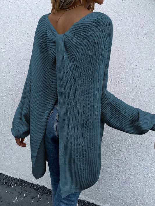 Pullover με άνοιγμα στην πλάτη