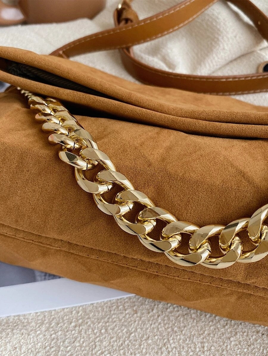 Τσάντα ώμου suede