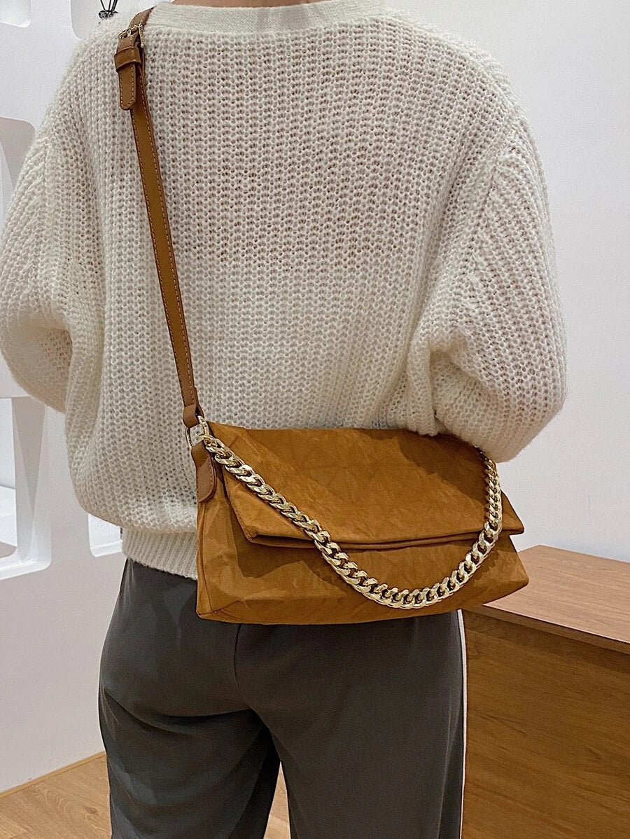 Τσάντα ώμου suede