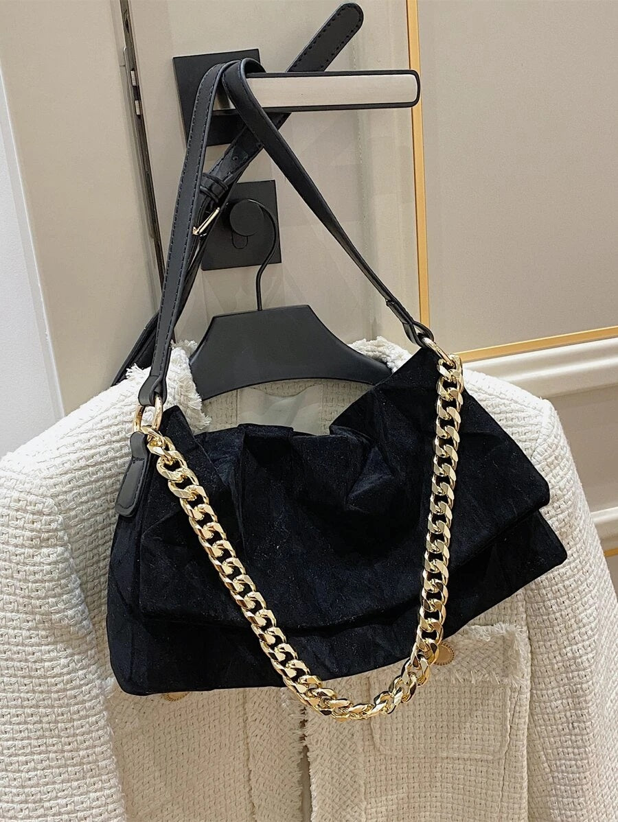 Τσάντα ώμου suede