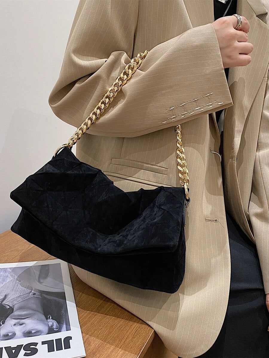 Τσάντα ώμου suede