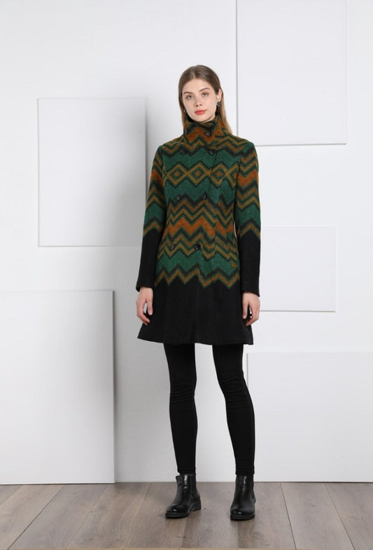 Ημίπαλτο μάλλινο πολύχρωμο