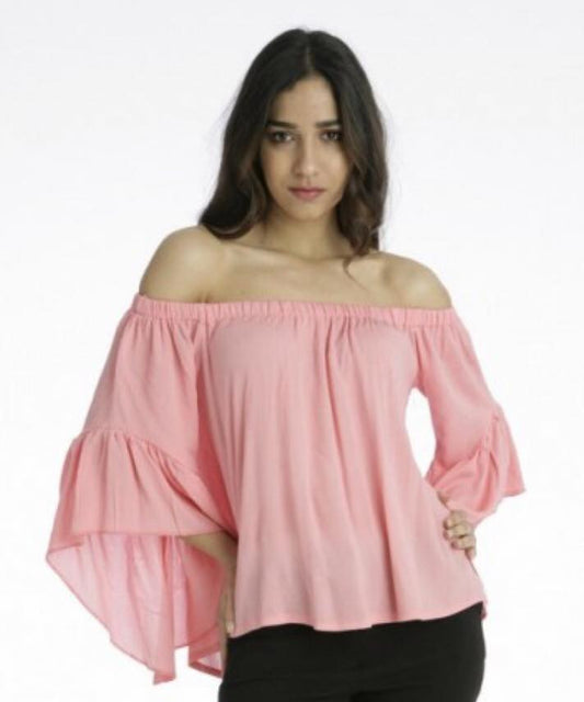 Μπλούζα με σούρα και φαρδιά μανίκια