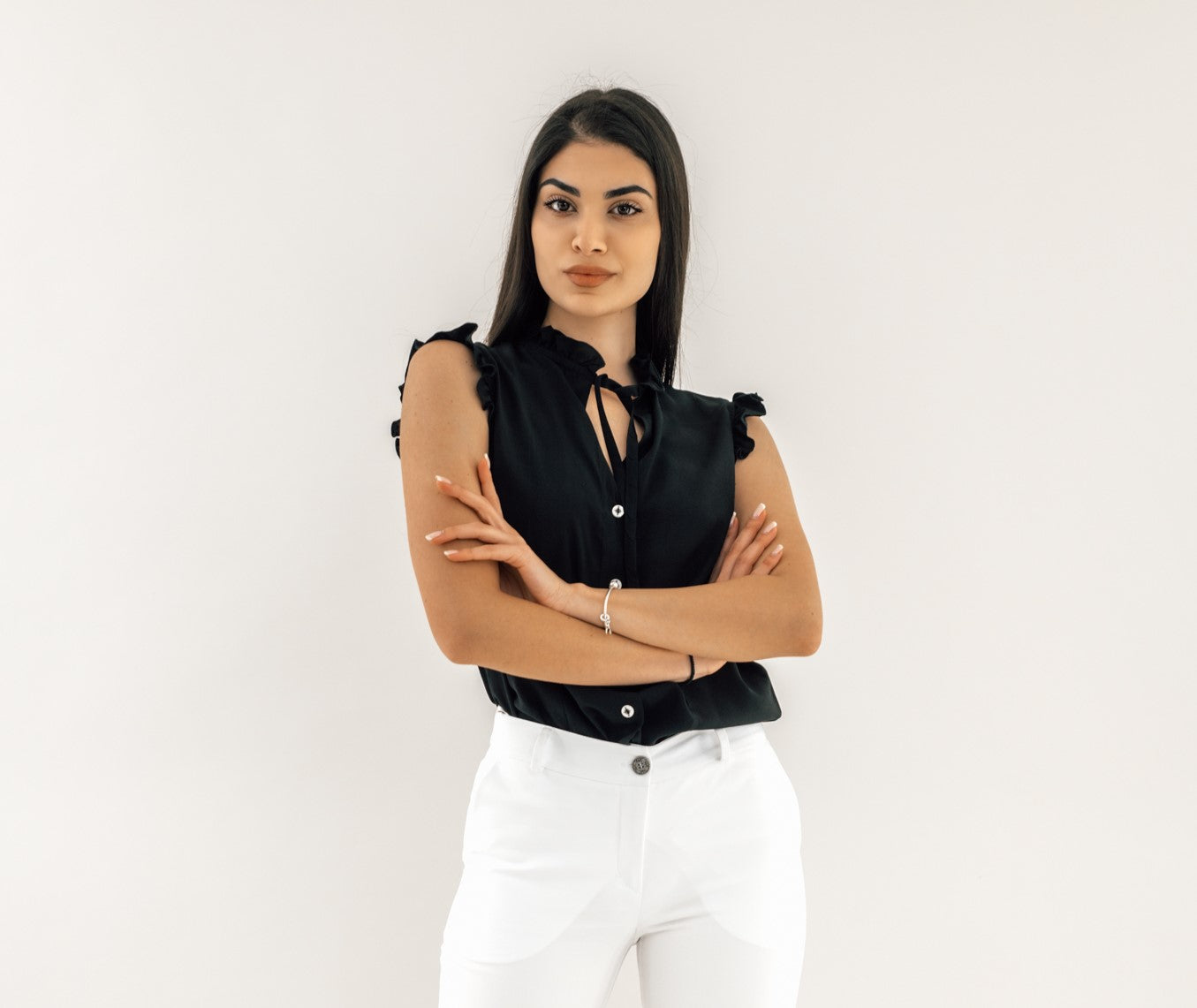 Πουκάμισο αμάνικο με βολάν