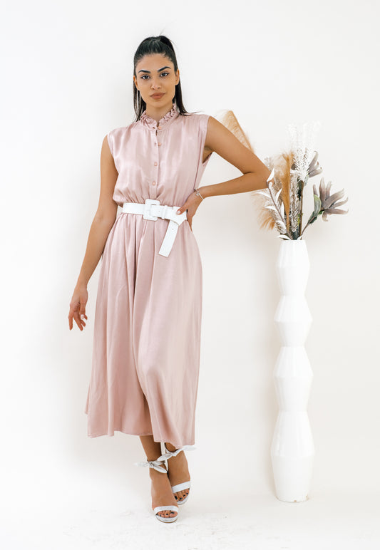 Φόρεμα midi αμάνικο