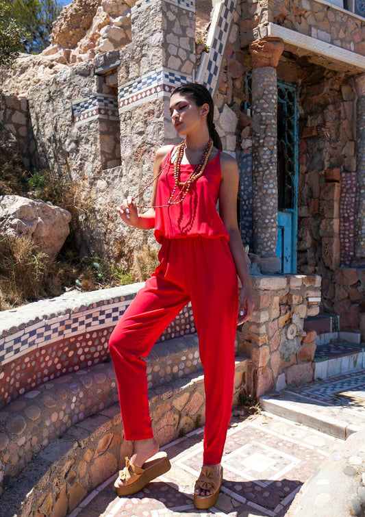 Ολόσωμη φόρμα με χιαστί πλάτη