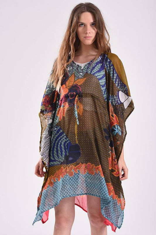 Καφτάνι πολύχρωμο βισκόζης