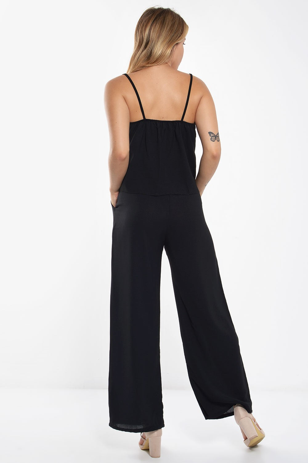 Σετ top cropped - παντελόνα