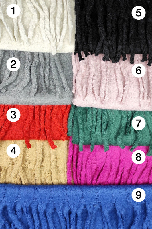 Κασκόλ πλεκτό χνουδωτό