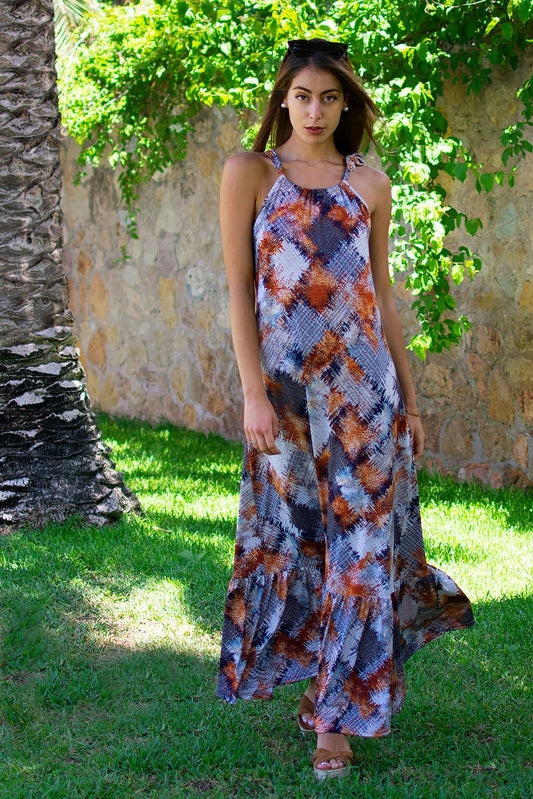 Φόρεμα maxi εμπριμέ