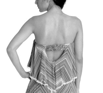 Φόρεμα strapless με άνοιγμα στο πλάι