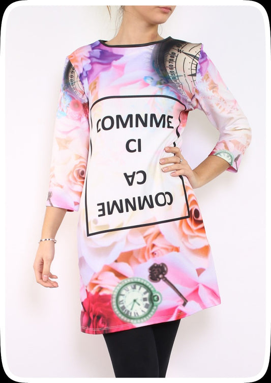 Φόρεμα printed σε Α γραμμή