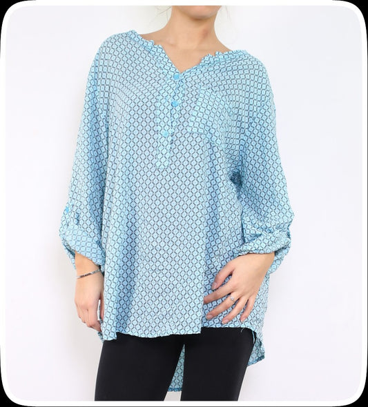 Πουκαμίσα ασύμμετρη με κουμπιά