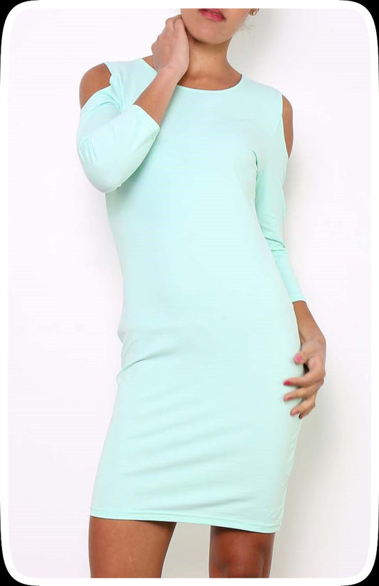 Φόρεμα βαμβακερό έξωμο