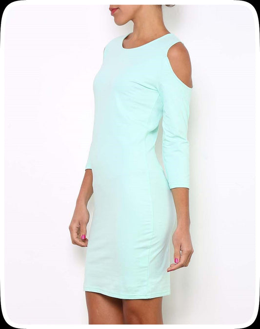 Φόρεμα βαμβακερό έξωμο