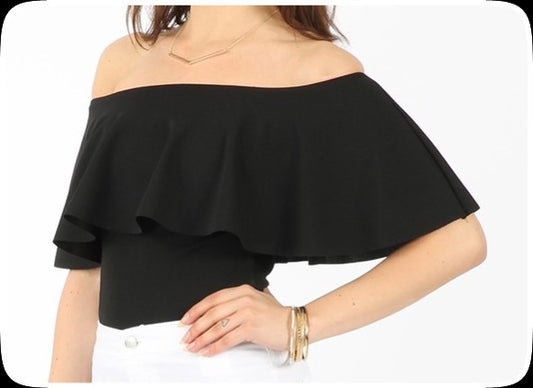 Κορμάκι strapless με βολάν scuba crep