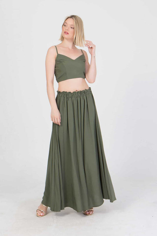 Set top cropped - φούστα maxi