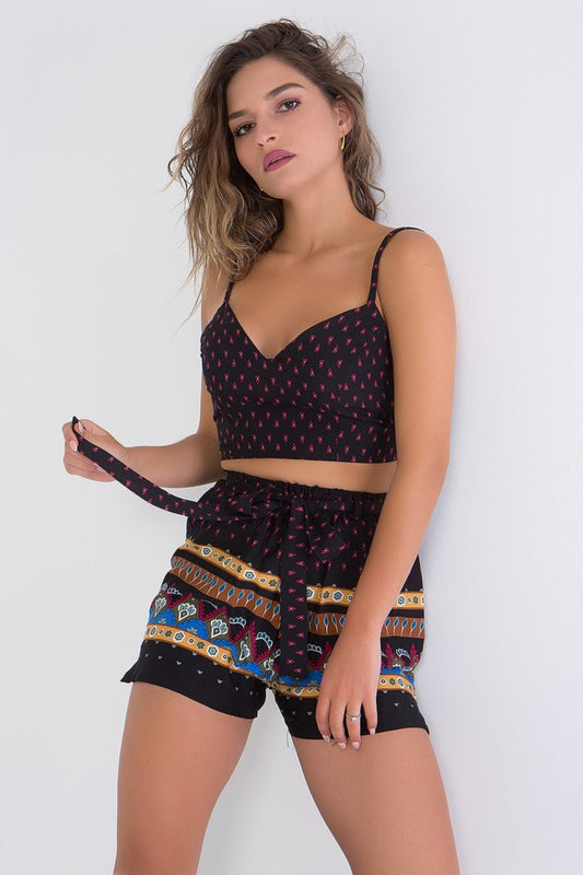 Set top & shorts floral