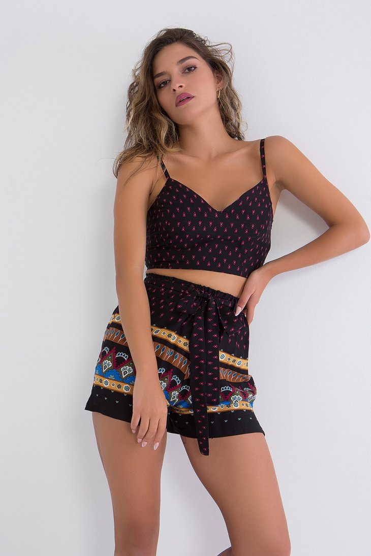 Set top & shorts floral