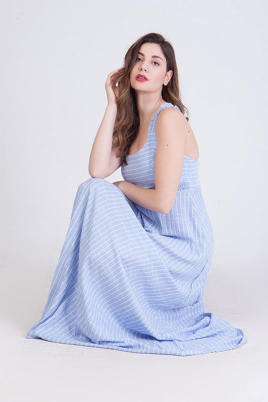 Φόρεμα maxi με χιαστί πλάτη