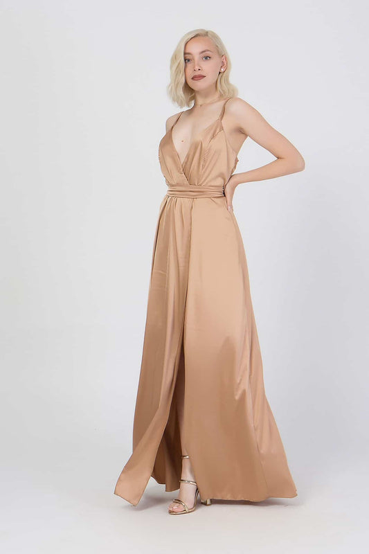 Φόρεμα satin maxi