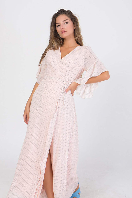 Φόρεμα maxi πουά