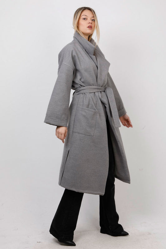 Παλτό μακρύ με πέτα