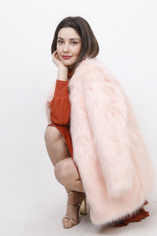 Jacket με faux απαλή γούνα